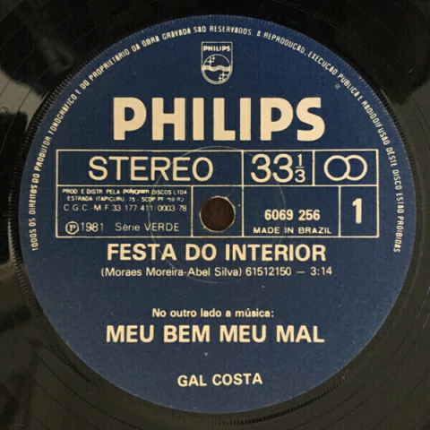 Gal Costa- Festa do Interior / Meu Bem Meu Mal (Compacto) - comprar online