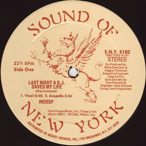Indeep - Last Night A D.J. Saved My Life (12" Single) - comprar online