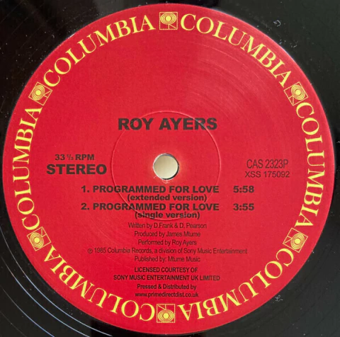 Roy Ayers - Programmed For Love (12", RE)