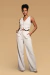 CONJUNTO COLETE E CALÇA VKUDAKA – BOTÕES DOURADOS - comprar online