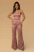 CONJUNTO DE CALÇA ROSÉ BORDADO - comprar online