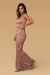CONJUNTO DE CALÇA ROSÉ BORDADO