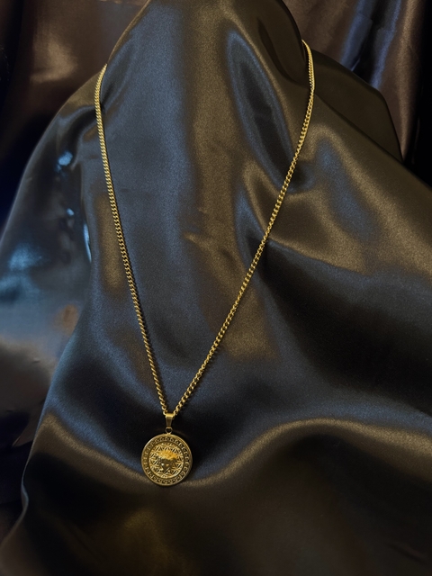 Colar versace medalha - Aço Inoxidável - comprar online