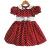 Vestido Infantil de Festa Minie - Poá Vermelho - comprar online