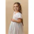 Vestido Infantil Branco de Festa Luxo Minie - Dourado na internet