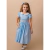 Vestido Infantil Casinha de Abelha Rafaela - Azul - Little Closet - Loja de Roupa Infantil | Vestidos Clássicos Bordados