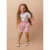 Conjunto Infantil Gola babado Bordada Coração Rosa
