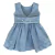 Vestido Infantil Clássico Azul Cavado - Oxford - Little Closet - Loja de Roupa Infantil | Vestidos Clássicos Bordados