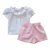 Conjunto Infantil Gola babado Bordada Coração Rosa na internet