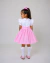 Vestido Infantil Gola Polo Rosa - comprar online