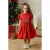 Vestido Infantil Clássico De Natal Vermelho - Oxford