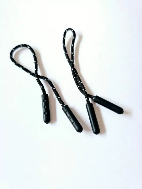 Tiracierres x 100 unidades negros pintas blancas