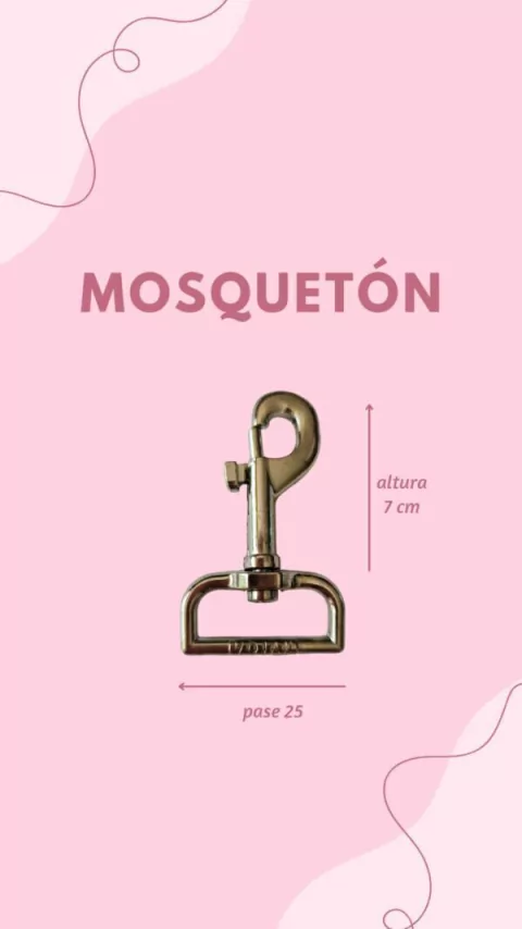 Mosquetón reforzado para correa de mascota pase 25 mm - comprar online