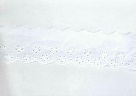 Puntilla broderie 6 cm x 10 metros. Art 4247