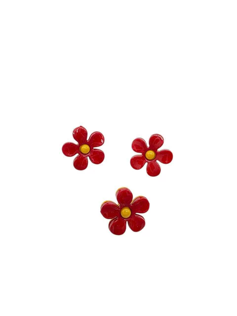 Botón con pie FLOR X UNIDAD