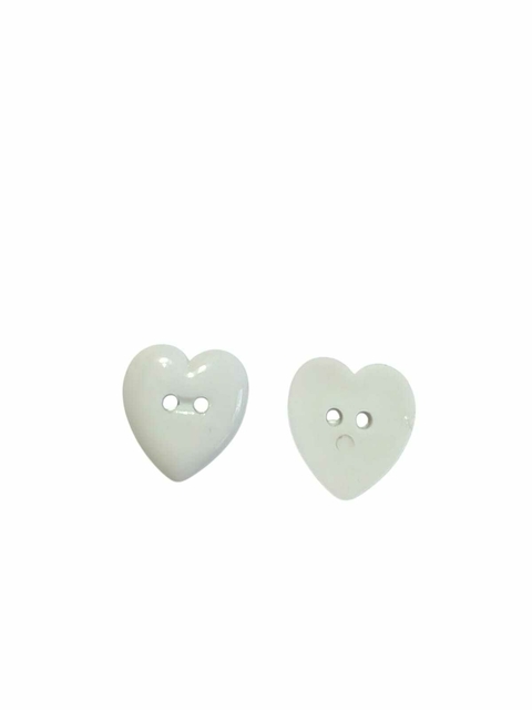 Botón nylon con agujero MODELO CORAZÓN X UNIDAD