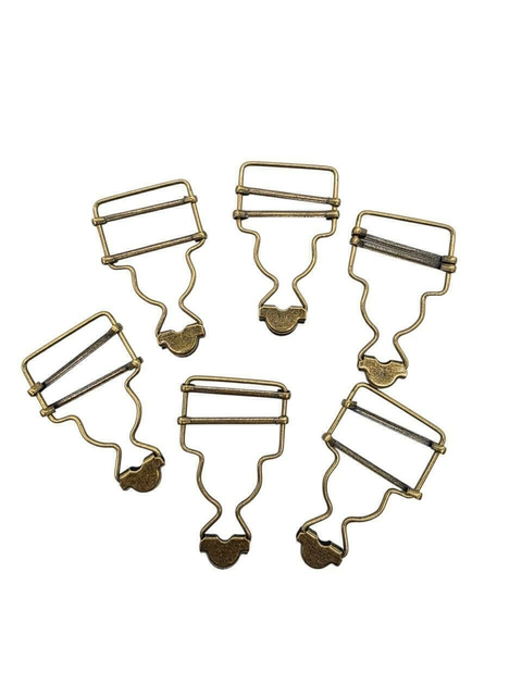 Hebillas jardineras pase 25 x unidad bronce