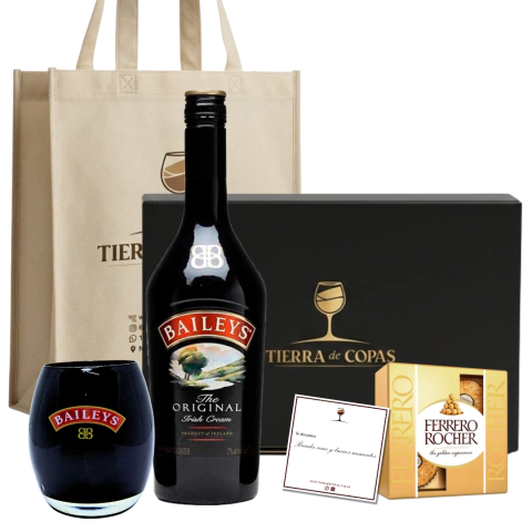 COFRE Licor Baileys + Vaso + Ferrero Rocher