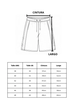 Short de baño surf metálica negro