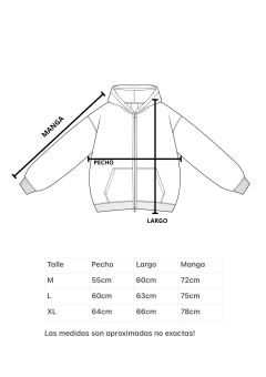 Campera boxy fit “extra hype” black - comprar online