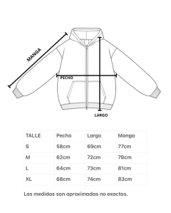 Campera oversize frisada “ch” negra - comprar online