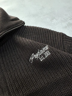 campera de hilo “marrón” importada - tienda online