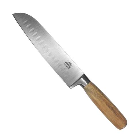 Cuchillo Clásico Japones Santoku Profesional Acero Y Madera - comprar online