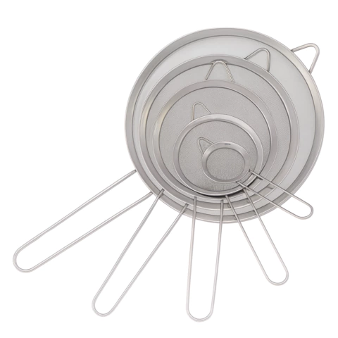 Set De 5 Coladores Doble Malla Aro Acero Inoxidable - comprar online