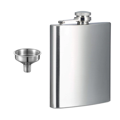 Petaca De Acero Inox Premium + Embudo - comprar online