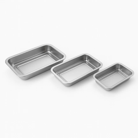 Set 3 Fuente Bandeja Asadera Tortera Horno Acero Inoxidable - comprar online