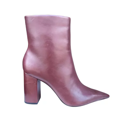 BOTA SALTO ALTO BICO FINO COURO AREZZO - comprar online