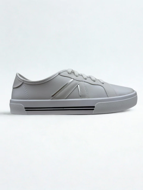 TENIS FEMININO BRANCO BASICO MOLECA