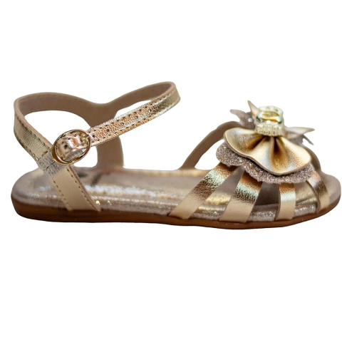 SANDALIA BEBE DOURADA MOLEKINHA