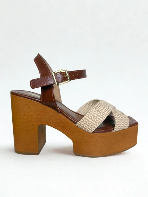 SANDALIA MEIA PATA PLATAFORMA