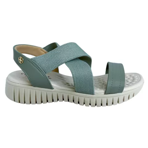 SANDALIA PAPETE ELASTICO VERDE CONSTANCE - comprar online