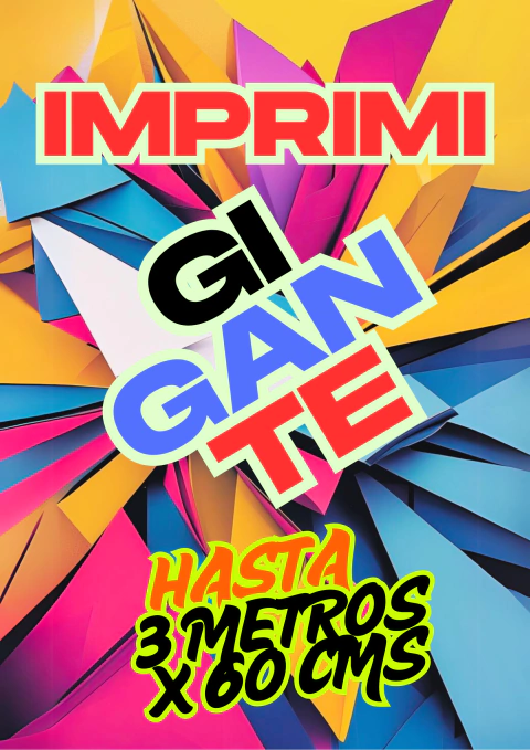 Impresiones Gran Tamaño Hasta 3 metros x 60 cm (Precio por m2)