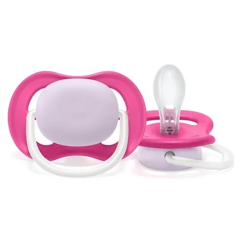 CHUPETA AVENT 6-18 MESES ULTRA AIR ROSA/BRANCA