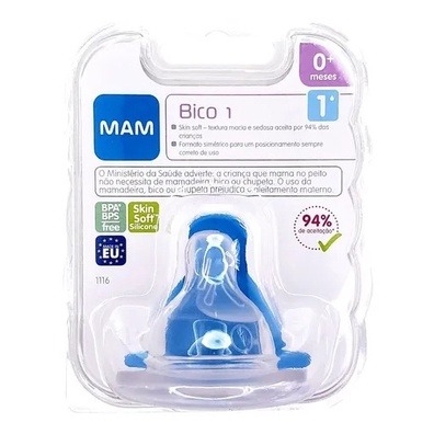 BICO DE MAMADEIRA MAM 0+ MESES FLUXO LENTO