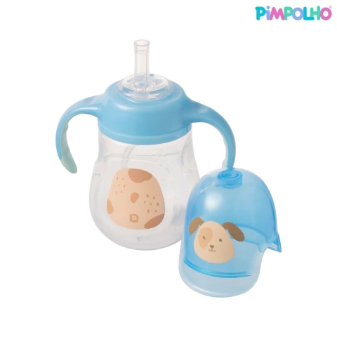 COPO CANUDO CACHORRO PIMPOLHO 280ML