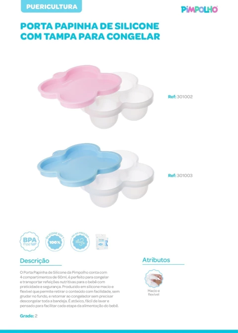 PORTA PAPINHA DE SILICONE CONGELAR PIMPOLHO