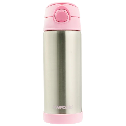 GARRAFA TÉRMICA INOX PIMPOLHO ROSA 400ML - comprar online
