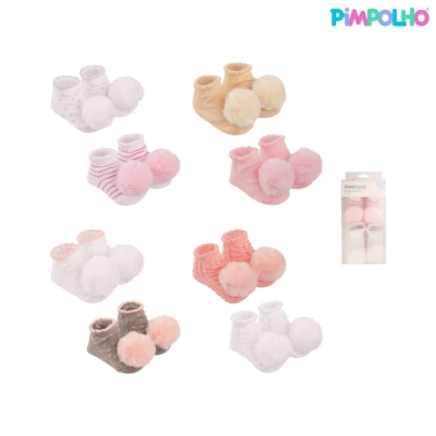 KIT 2 PARES RN FESTINHA POMPOM
