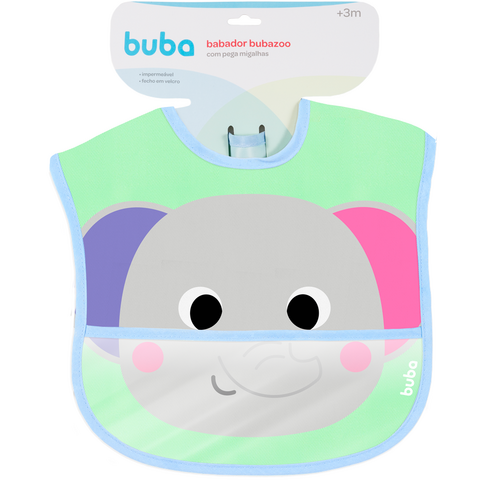 BABADOR COM BOLSO BUBAZOO ELEFANTE BABEIRO