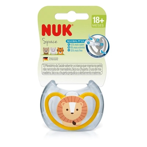 Chupeta NUK tam 3 Space Silicone Boy Leão