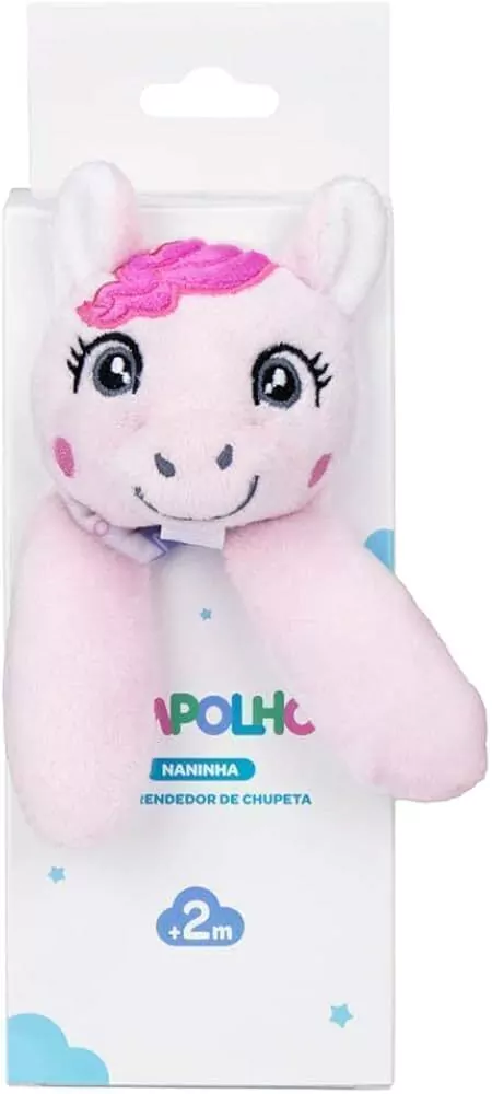 NANINHA PÔNEI COM PRENDEDOR DE CHUPETA PIMPOLHO