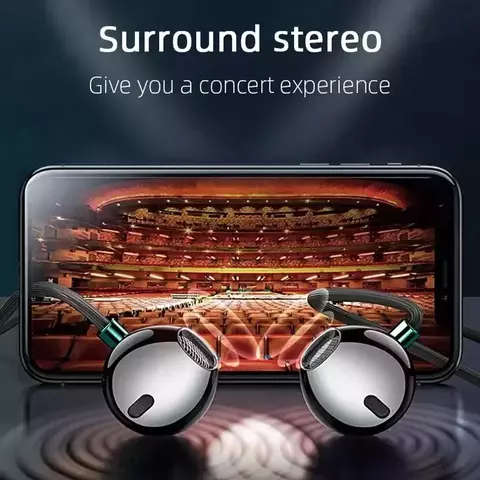 Novo tipo-c 3.5mm fone de ouvido intra-auricular com fio alta fidelidade estére