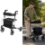 Andador Rollator Plegable Asiento Respaldo Canasto Premium