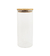 Pote 1,6L de Vidro com Tampa de Bambu Circular Mantimento - Hermético