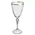 Taças para Água Elizabeth – Jogo com 6 Unidades em Cristal Ecológico Decorado com Borda Dourada 350ml - comprar online