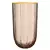 Copos Altos Refinatto – Jogo com 6 Unidades em Cristal Ecológico Caramelo com Borda Dourada 400ml - comprar online